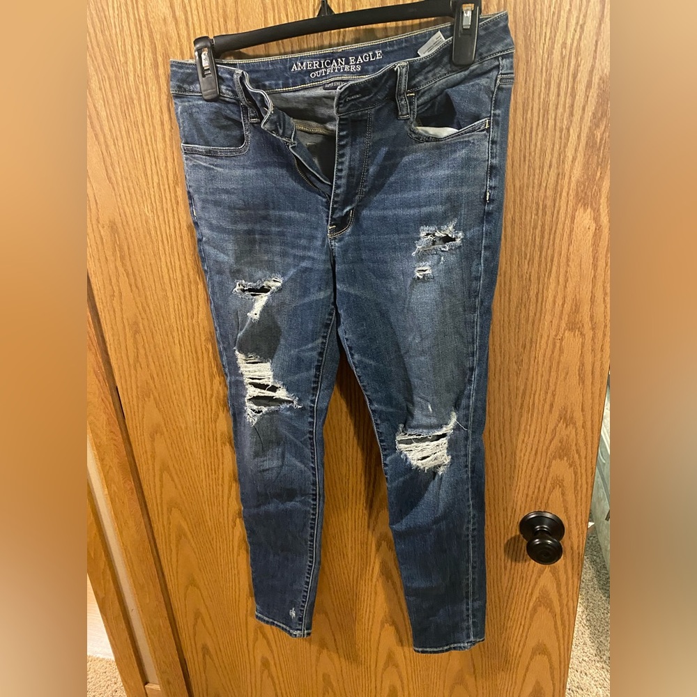American Eagle AEO Size 12 Hi-Rise Jeggings Super Stretch
